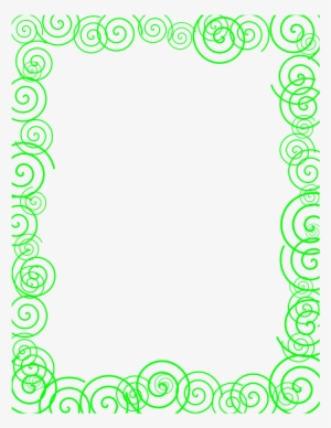 Green Spiral Border - Green Border Clipart