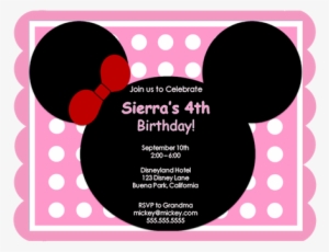 Minnie Mouse Ears Party Keepsake Bottle Invitations - Mickey Mouse Ears