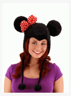 Disney Minnie Mouse Adult Hoodie At Cosplay Costume - Disney - Minnie Mouse Laplander Hat With Ears
