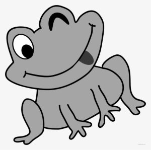 Grayscale Frog Clipart - Frog Singing
