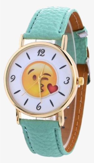 Emoji Kiss Watch - Cute Expression Leather Emoji Watch