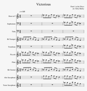 Victorious Sheet Music Composed By Panic At The Disco - Kiss The Girl Little Mermaid Sheet Music Pdf