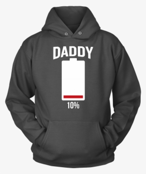 Daddy Low Battery Energy - Hoodie Happy Holidays For Christmas Schnauzer Dog