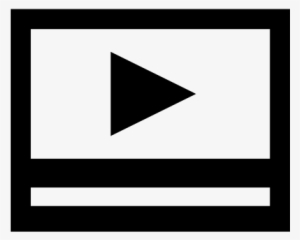 Play Video Rectangular Button Symbol Vector - Editor Reproductor De Video Icono Png