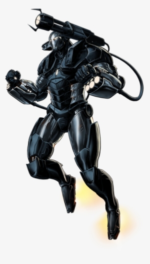War Machine Right Portrait Art - Armored Superhero