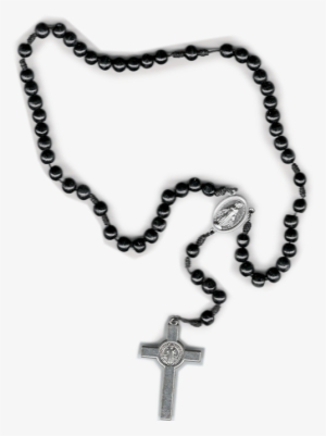Black Rosary With Benedictine Crucifix - Music