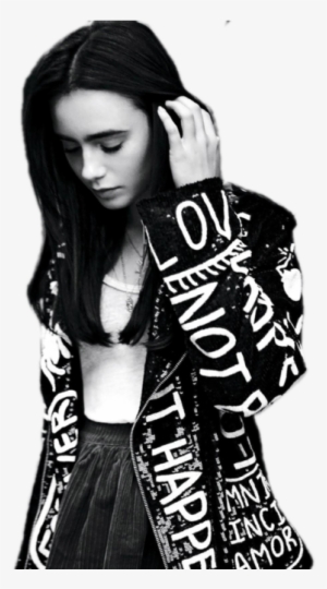 Lily Collins And Black And White Image - Lily Collins Hd Iphone