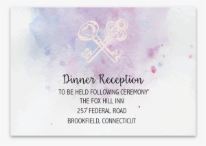 Reception Card Brush Strokes - Wedding Reception