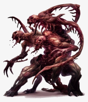 3 Head Flesh Monster Monster Design, Monster Art, Fantasy - Bonework Amalgam