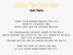 Destiny /// Titan Sunbreaker - Canvas