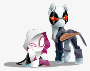 Supermare, Crossover, Deadpool, Derpy Hooves, Female, - Spider Gwen X Deadpool