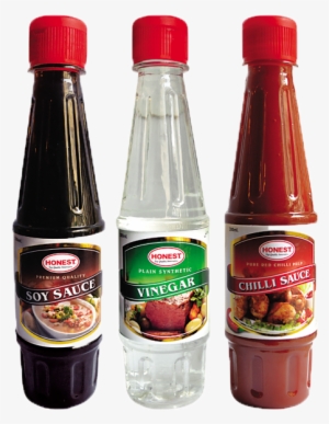 Soy Sauce, Chili Sauce & Vinger - Plastic Bottle