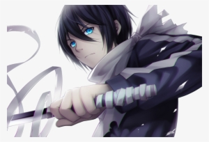 Yato Noragami Render - Anime Boys With Black Hair And Blue Eyes