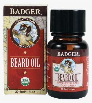 Organic Beard Oil - Badger - Man Care Beard Oil - 1 Oz.