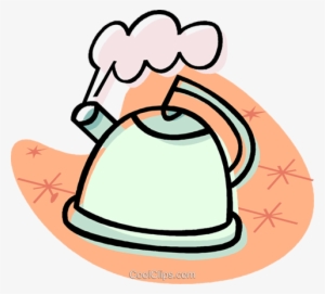 Boiling Kettle Royalty Free Vector Clip Art Illustration - Boiling Kettle Clipart