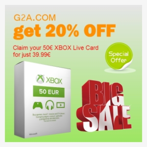 G2a - Best Deal - Xbox Live 50 Usd Card Us