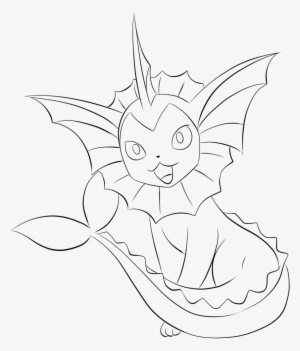 134 Vaporeon Lineart By Lilly Gerbil - Vaporeon Coloring Pages Pokemon Eevee Evolutions