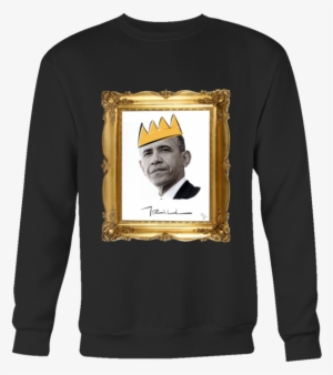 Barack Obama With Crown Crewneck Sweatshirt