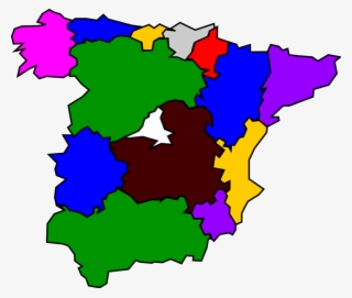 Autonomous Communities Of Spain Map Drawing Download - Regions Clipart