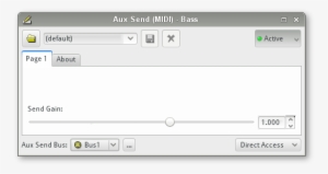 The Aux Send Window For A Midi Track - Toshiba Assist
