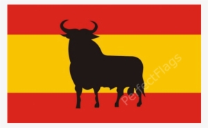 Vector Black And White Spain Flag National - 5ft X 3ft Spanish Bull Flag