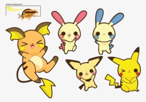 Renders A Little Kitty Pokemon Electrique Cute Chibi - Cute Pikachu