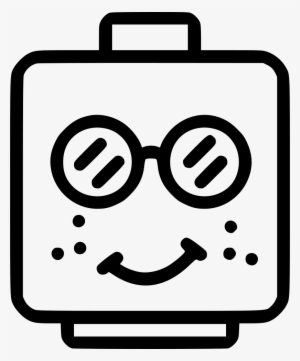 Nerd Comments - Lego Happy Face Black And White