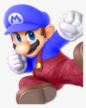 Melee Brawl Blue Mario Ultimate Recolor Smashbros Png - Super Smash Bros Ultimate Mario Render