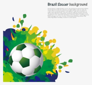 Brazil Vector Splash - 2018 World Cup Soccer Background Png