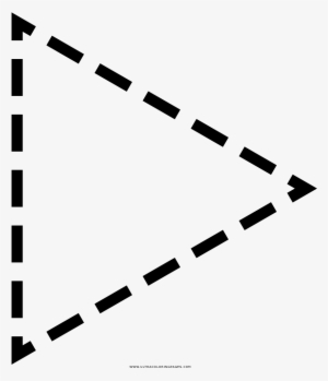Dashed Triangle Coloring Page - Monochrome