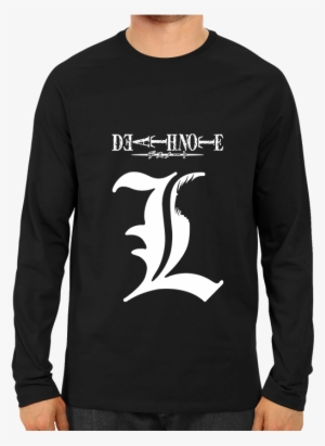 Death Note Logo Full Sleeve Black - Lambang L Death Note