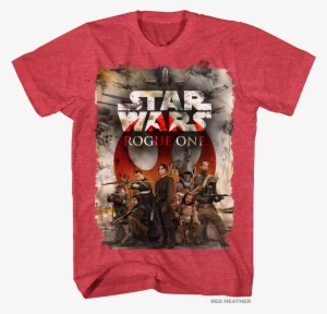 Star Wars Rogue One Team One Men's Heathered Red Shirt, - Stitch T Shirt Mens