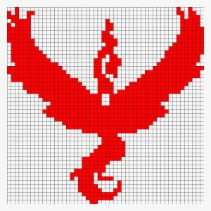 Team Valor Perler Bead Pattern / Bead Sprite - Pokemon Go Team Valor Pixel Art