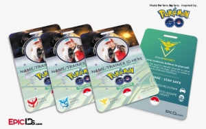 Pokemon Go Inspired Team Mystic, Valor Or Instinct - Pokemon Go Trainer Card