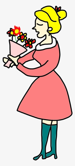 This Free Icons Png Design Of Lady Smells A Bunch Of