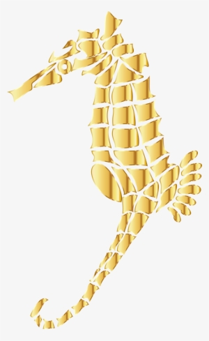 This Free Icons Png Design Of Gold Stylized Seahorse