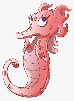 Seahorse Png Download - Cartoon Pink Seahorse