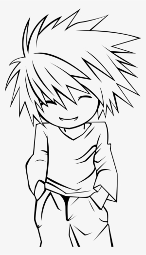 Chibi L Lineart By Cantrona Death Note, Chibi, Coloring - L Death Note Colouring