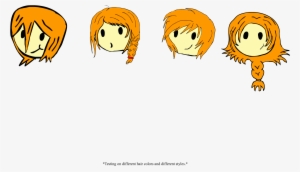 Worked On Some Of The Hair Styles For The Female Character - Cartoon