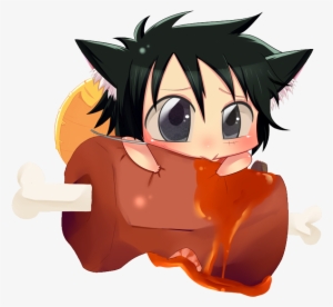 Chibi Luffy My Meat By 0chidori0-d5ew6qi - One Piece Luffy Cute Neko