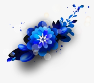 Ftestickers Watercolor Flowers Floralswag Blue - Floral Background In Blue Png