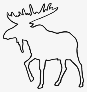 Deer Line Drawing Clipart - Moose Outline