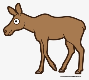 Small Clipart Moose - Clip Art