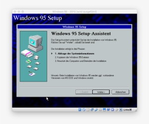 Windows 95 Setup - Windows 95 Install Wizard