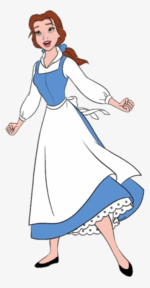 Royalty Free Download Belle Transparent Village - Belle Blue Dress Cartoon