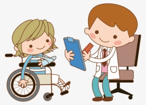 Nurse Patient Wheelchair Clip Art - Nurse & Patient Png