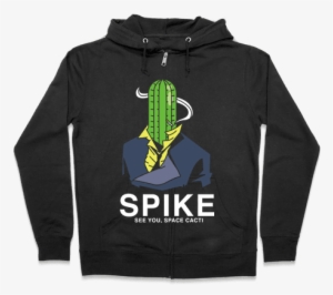 Spike Cactus Cowboy Bebop Zip Hoodie - Halloween Gives Me The Real Big Frighten Hoodie: Funny