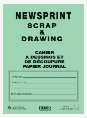 fierro™ newsprint scrap & drawing book - newsprint