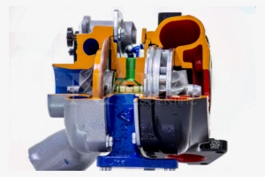 Turbocharger Cut Away, Variable Geometry, With Electronic - Boost Controller