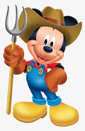 Mickey Mouse Clipart Tractor - Mickey Mouse Farmer Png